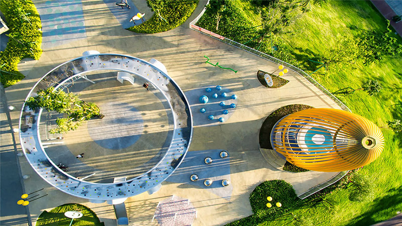 山地水果造型兒童公園太陽圈